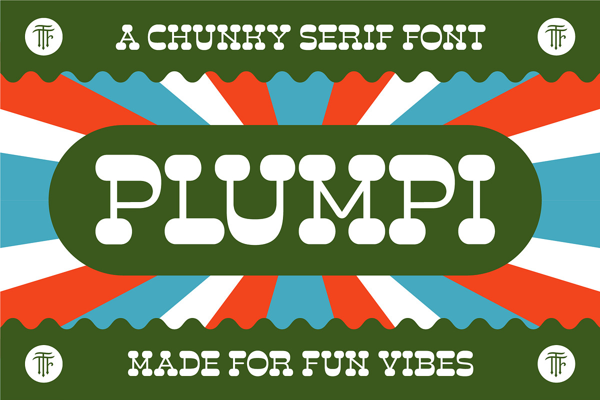 Plumpi - A Chunky 60s Serif Font, a Serif Font by The Type Fella (Photo 1 of 7)