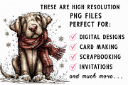 Festive Dog Winter Clipart, an Illustration by Libby Wishes (Thumbnail 2 of 8)