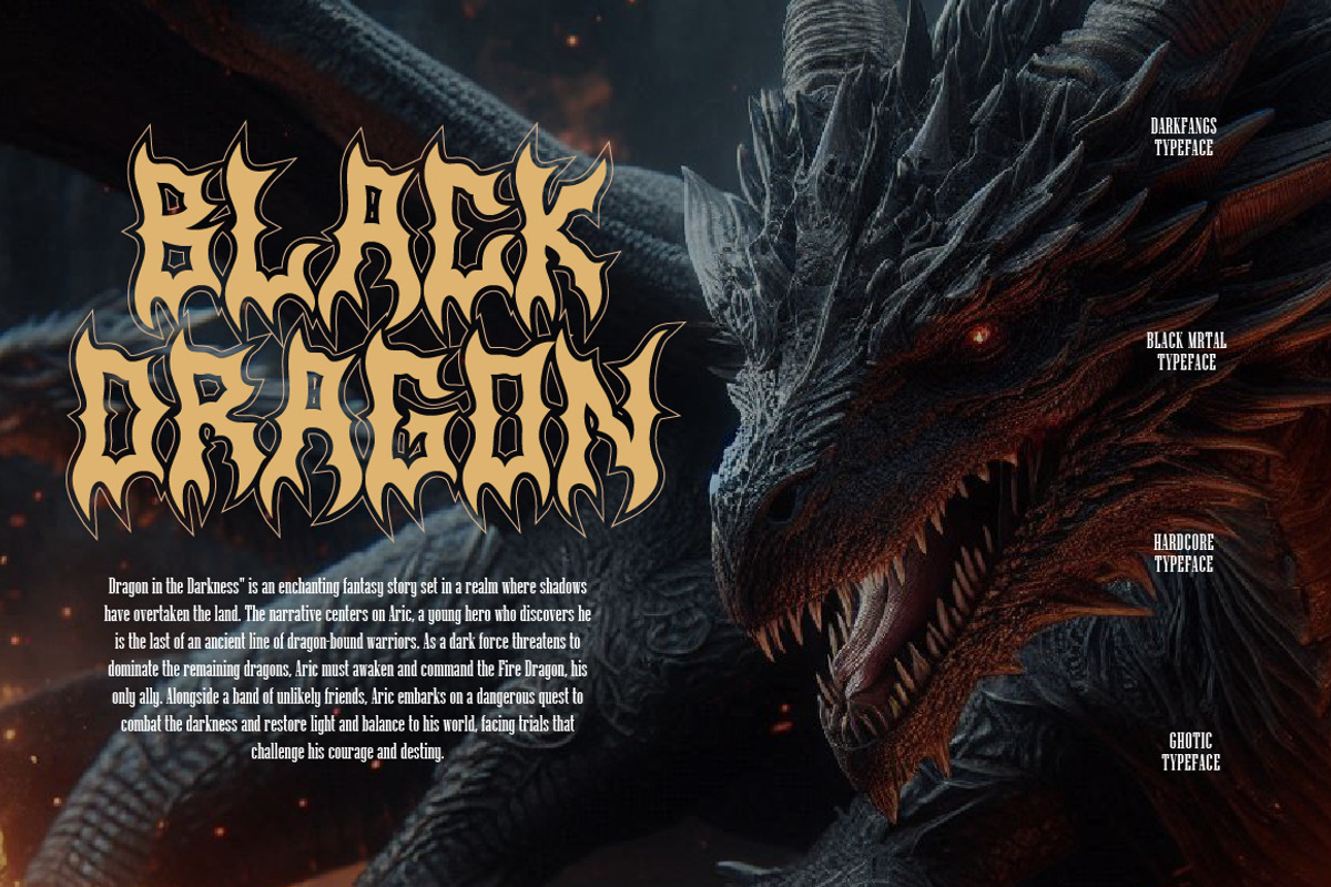 Darkfangs Blackmetal Font, a Blackletter Font by Typebae (Photo 3 of 7)
