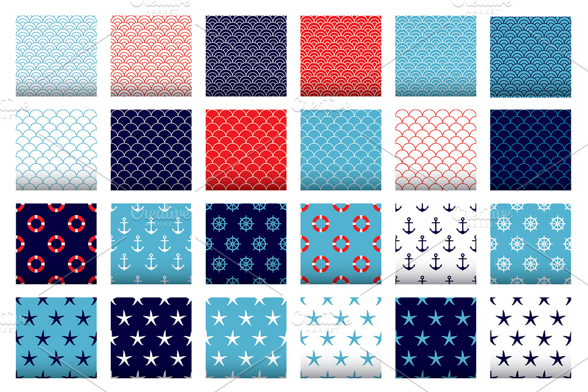 Seamless Nautical Pattern, a Pattern Graphic by The Odd Seed (Photo 8 of 9)