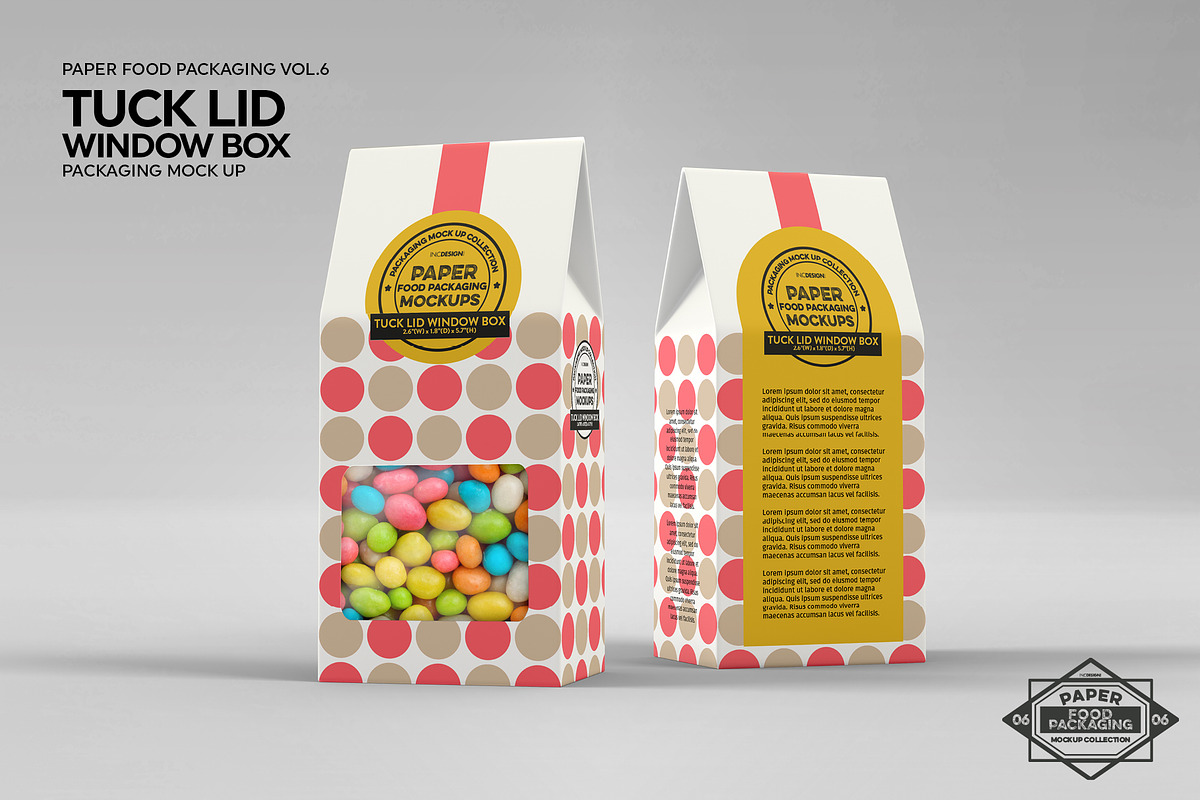 Tuck Lid Window Box Mockup, a Packaging Mockup by INCDesign (Photo 4 of 8)