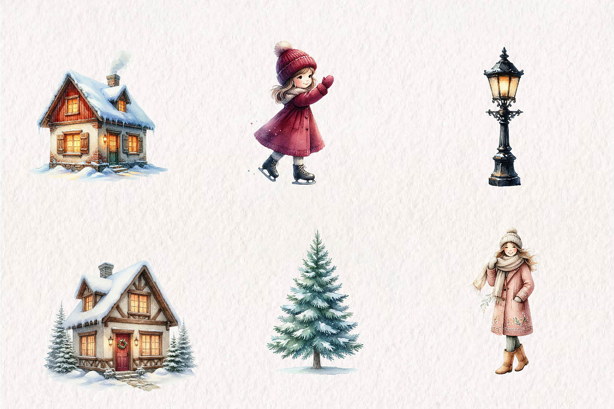 Festive Days Illustrations Christmas, a Seasonal Illustration by CreationArt (Photo 2 of 7)