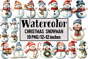 Christmas Snowman, an Illustration by Design Market (Thumbnail 1 of 3)
