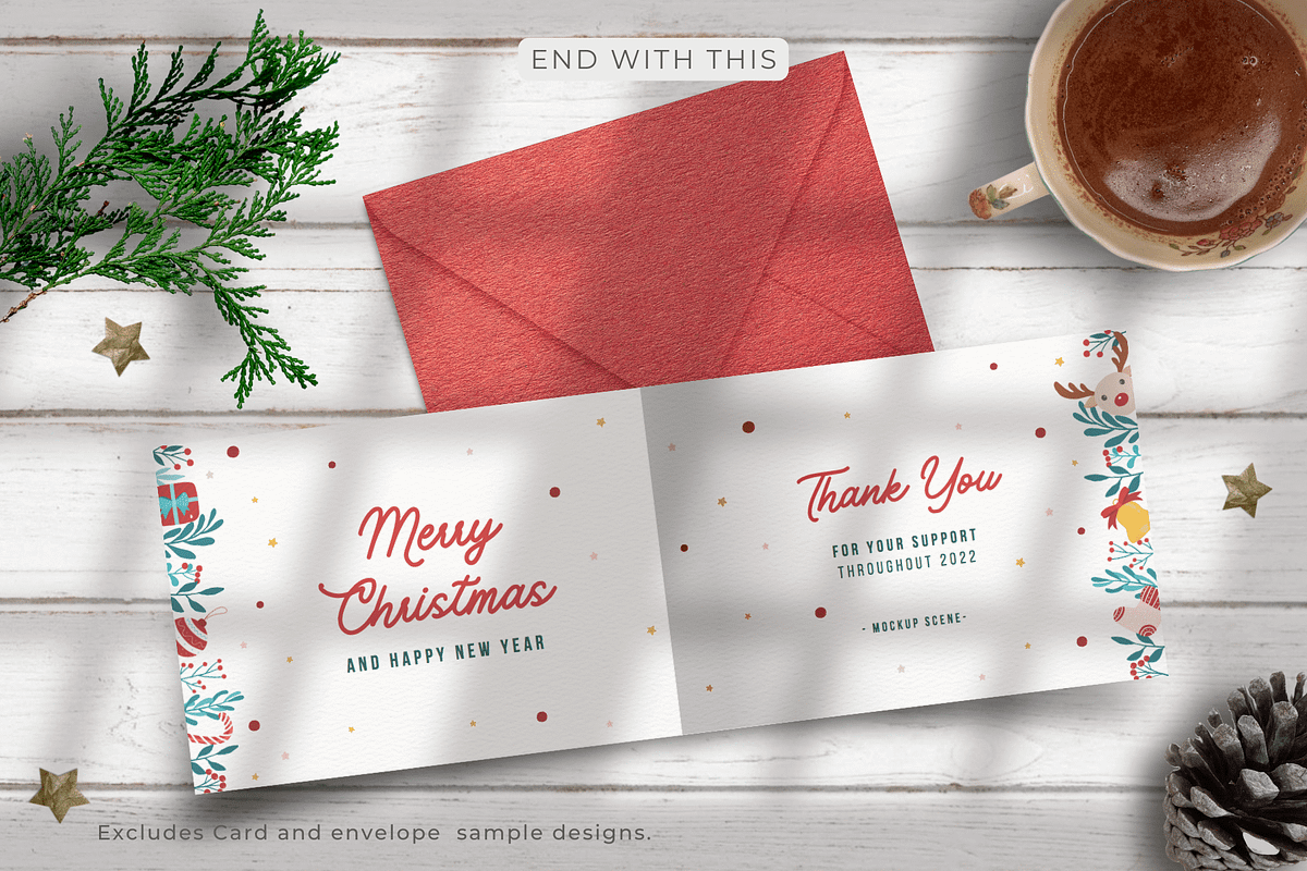 16 Christmas Card Canva Mockups, a Merchandise Mockup by Mockup Scene (Photo 17 of 23)