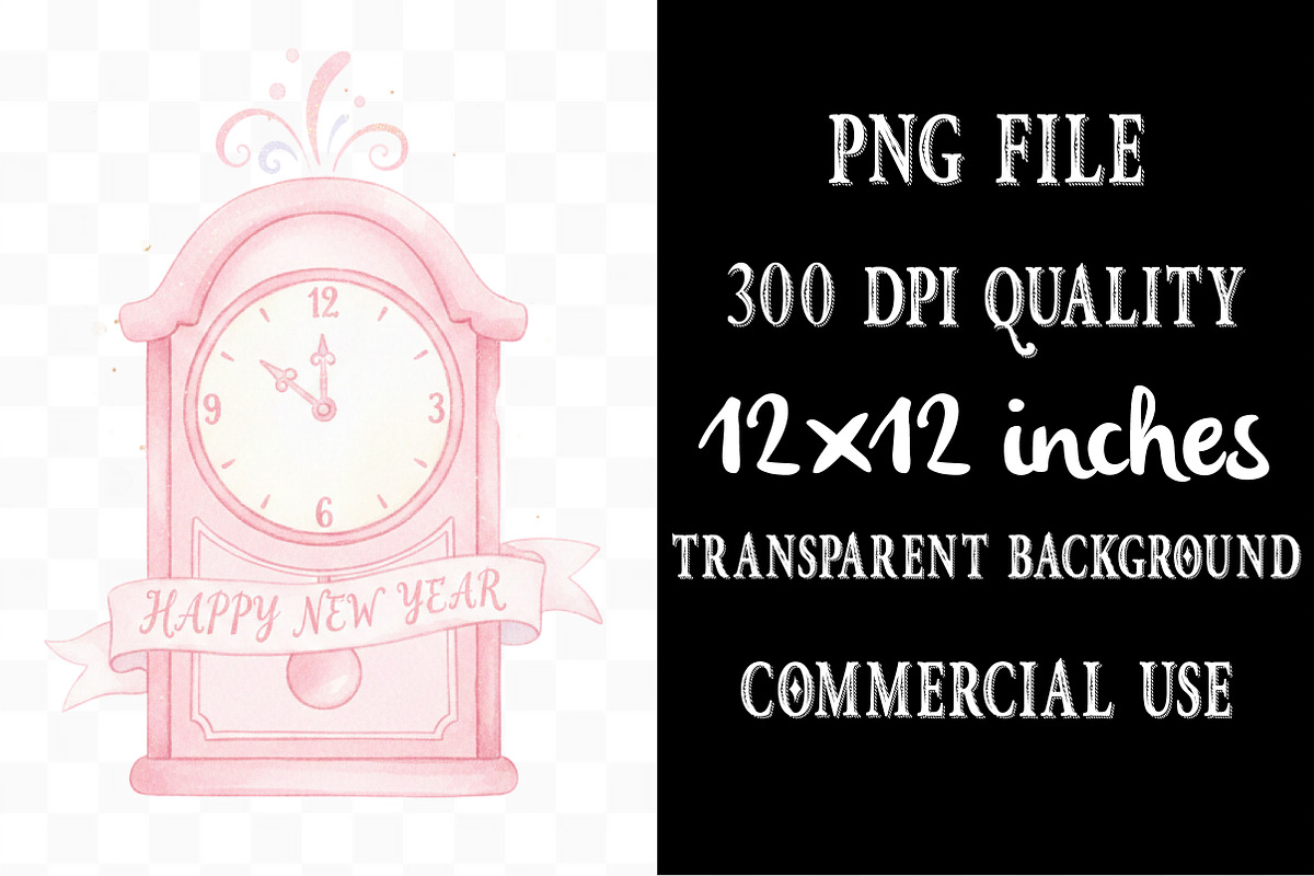 Girly Happy New Year Clipart, an Illustration by Designking (Photo 4 of 5)