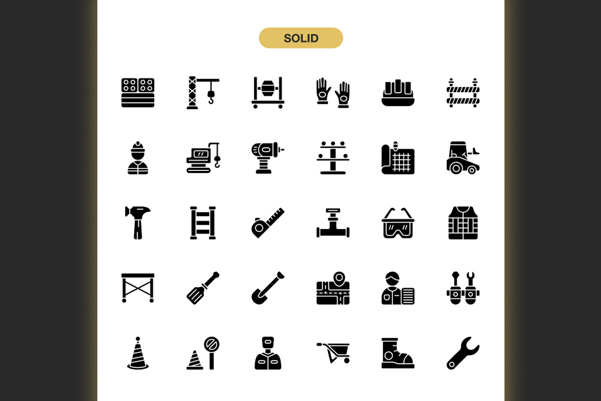 Construction Worker Icons, an Icon by Spacepixel Creative (Photo 3 of 3)