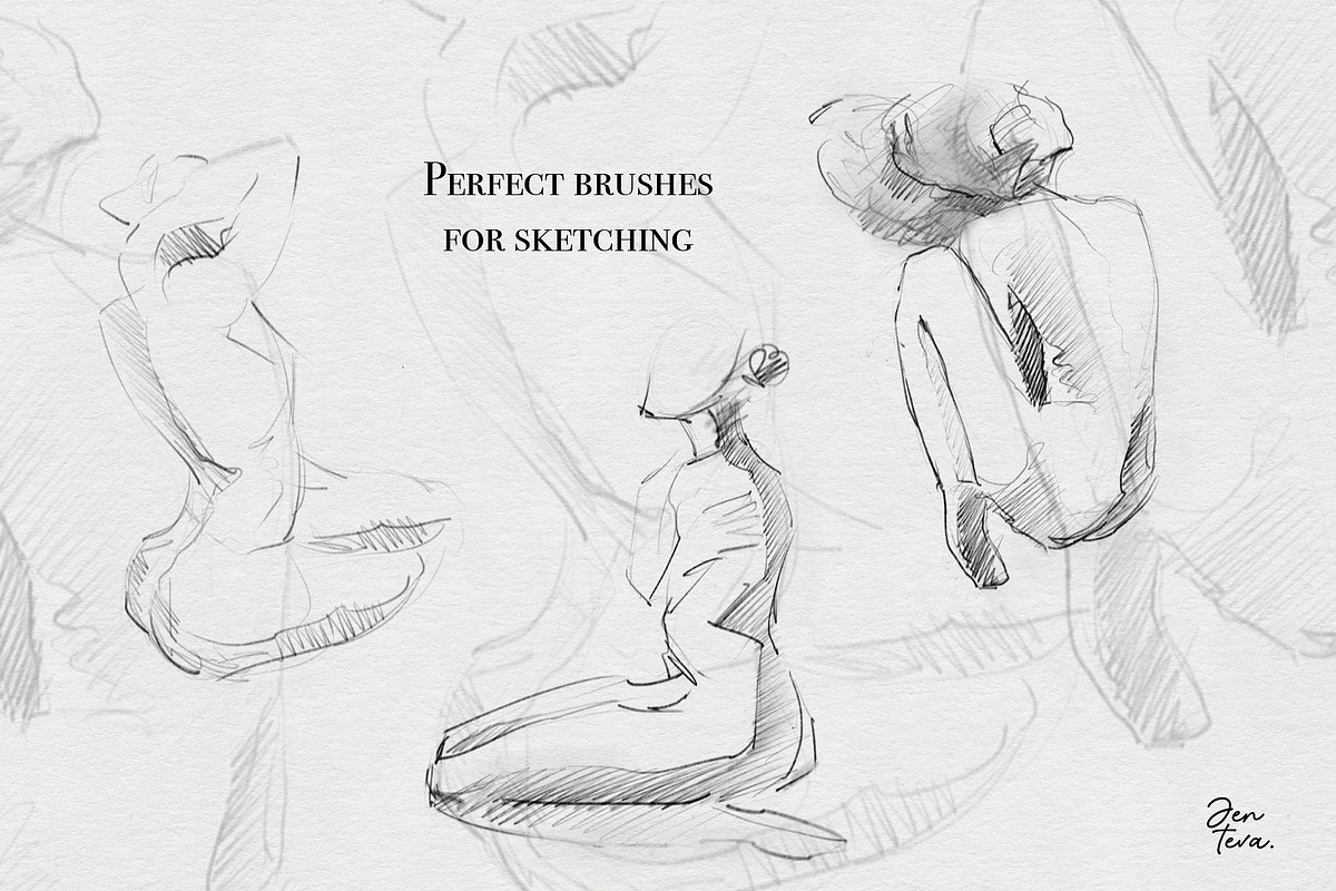 Graphite Pencils for Procreate, a Brush Add-On by Jenteva Art (Photo 6 of 11)