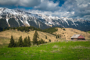 Spring scenery and snowy mountains, a Nature Photo by Alpine Dreams