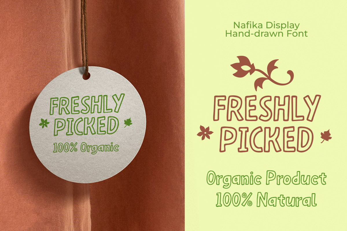 Nafika Display Hand-Drawn Font, a Font by Haps Space (Photo 3 of 8)