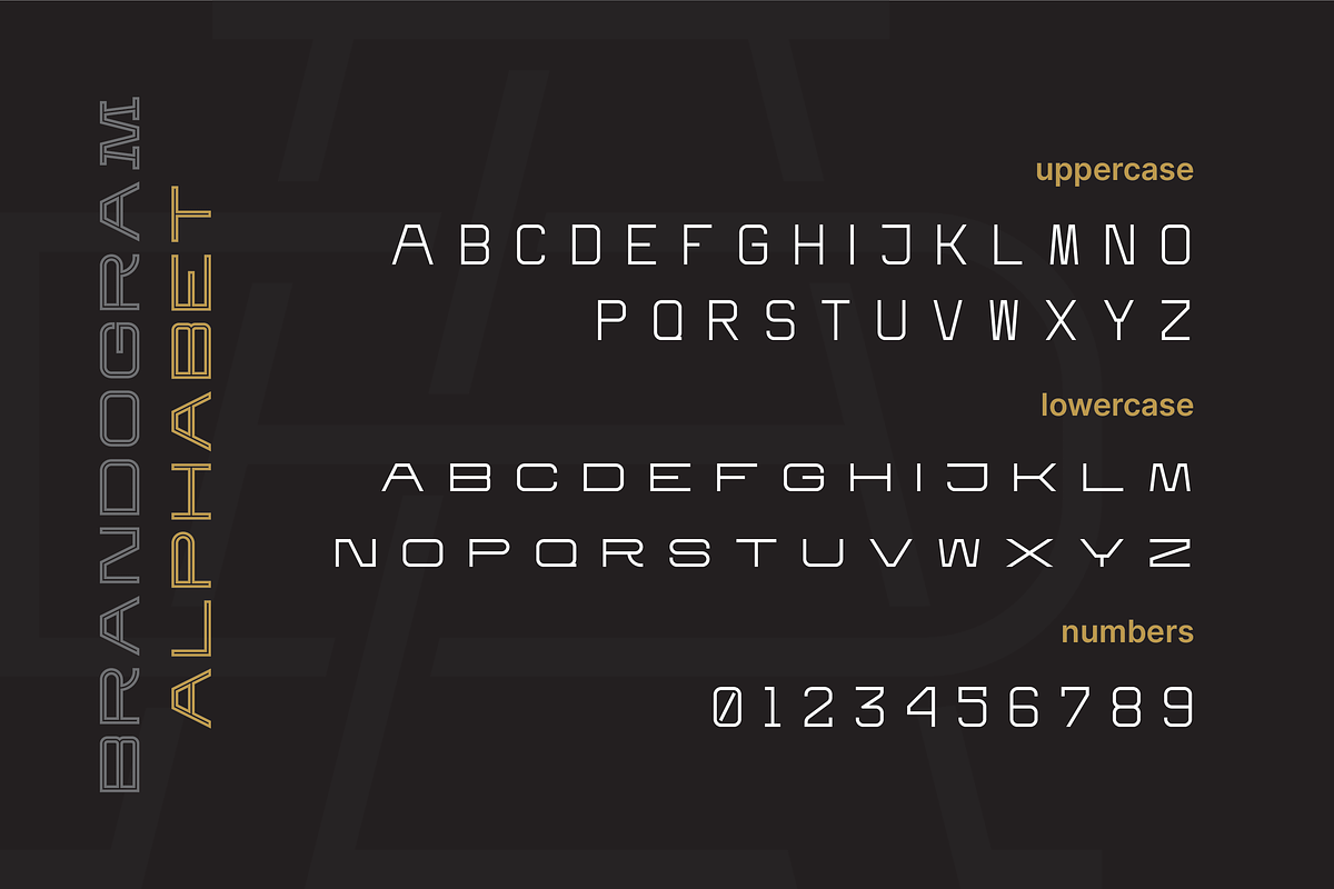 Brandogram Regular Monogram Typeface, a Slab Serif Font by Bogdan Casota (Photo 2 of 6)