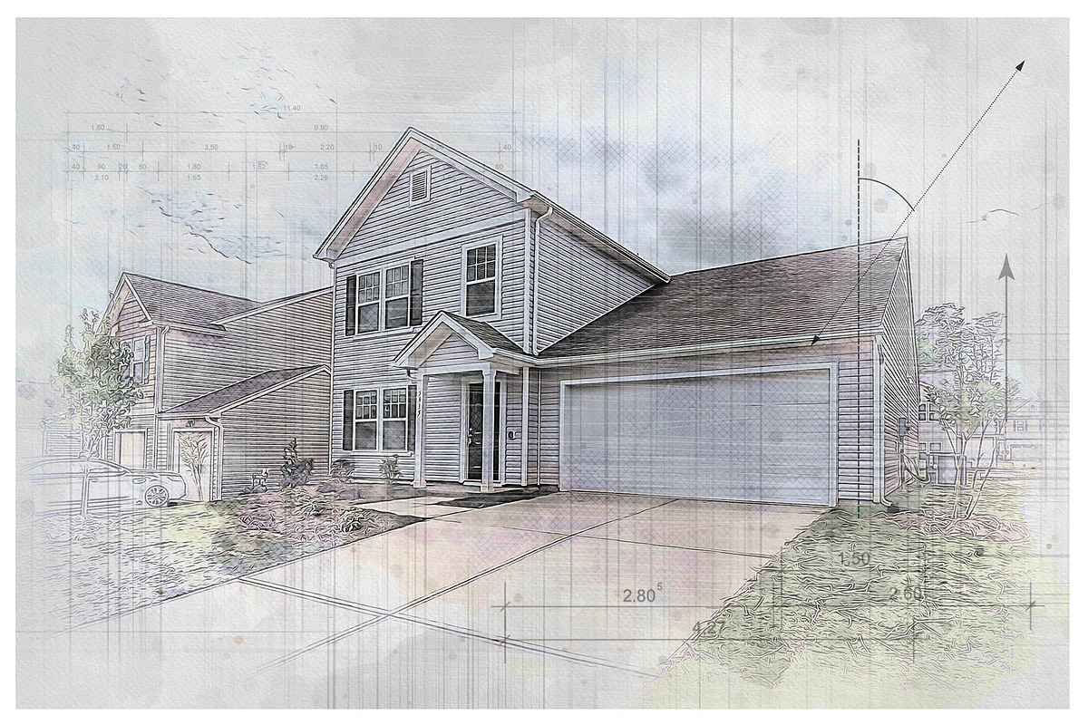 House Concept Sketch Art Effect, an Action Add-On by MRI STUDIO (Photo 22 of 29)