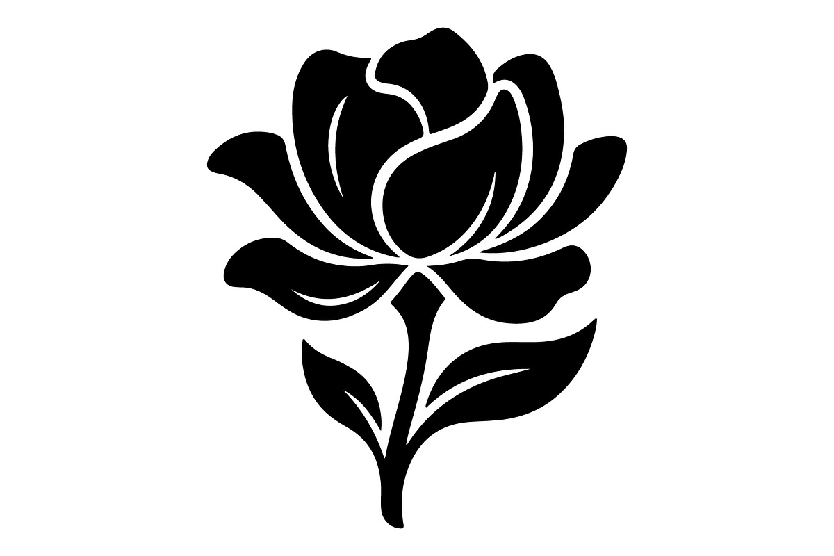 Floral Rose Lotus Silhouette, an Object Graphic by Gfx_Store (Photo 6 of 15)