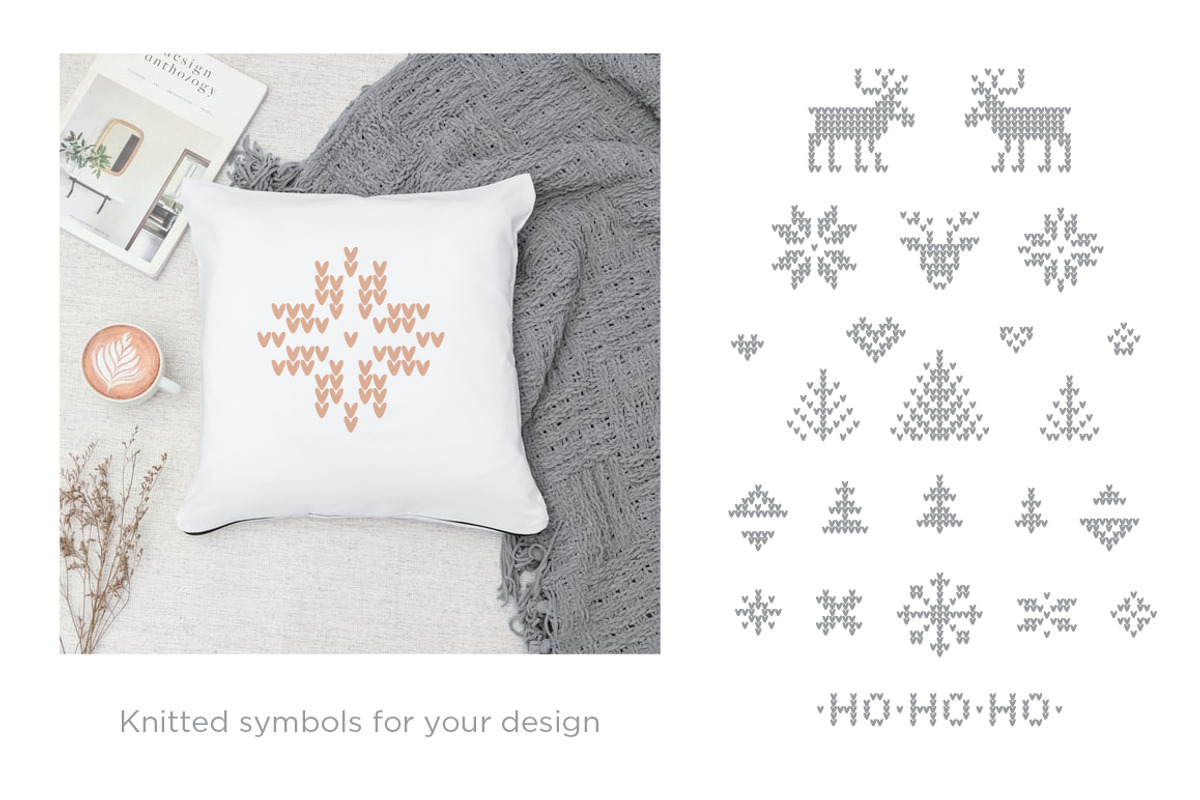 Knitted Christmas Font, a Serif Font by VasilkovS (Photo 5 of 6)