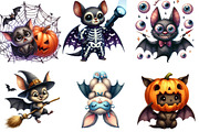 Funny Halloween Bats Clipart Bundle, an Illustration by DreamArtGraphic (Thumbnail 3 of 4)