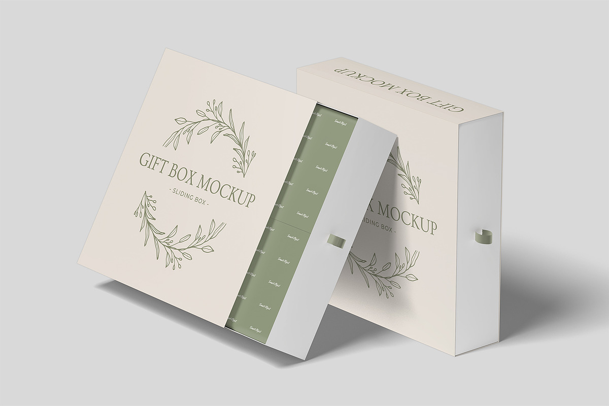 Sliding Gift Box Mockup, a Packaging Mockup by Compositing Studio (Photo 18 of 21)