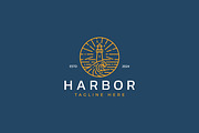 Harbor Lighthouse Guidance Logo, a Branding & Logo Template by Signatoro (Thumbnail 1 of 2)
