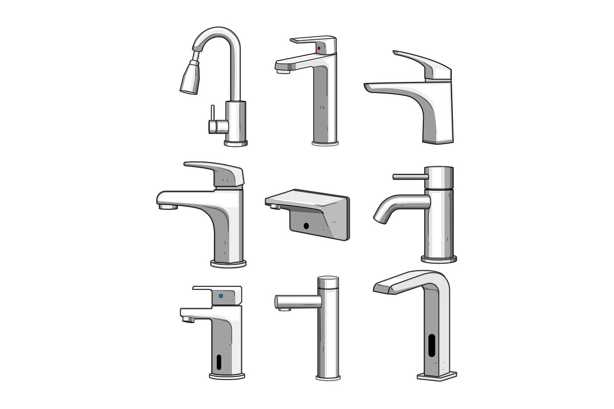 Collection of modern faucets, an Object Graphic by pikepicture (Photo 1 of 3)