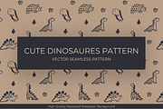 Cute Dinosaures Seamless Pattern, a Pattern Graphic by Marketello Studio (Thumbnail 1 of 11)