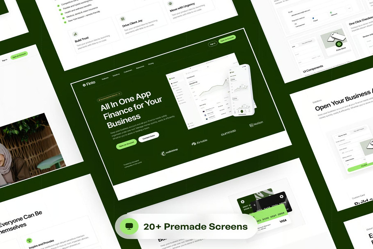 Finto - Finance Website Template, an UI Kit Template by Creative Perspective (Photo 5 of 7)