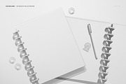 Top View Two Spiral Planners mockup, a Pens & Pencil Mockup by creatsy5 (Thumbnail 2 of 5)
