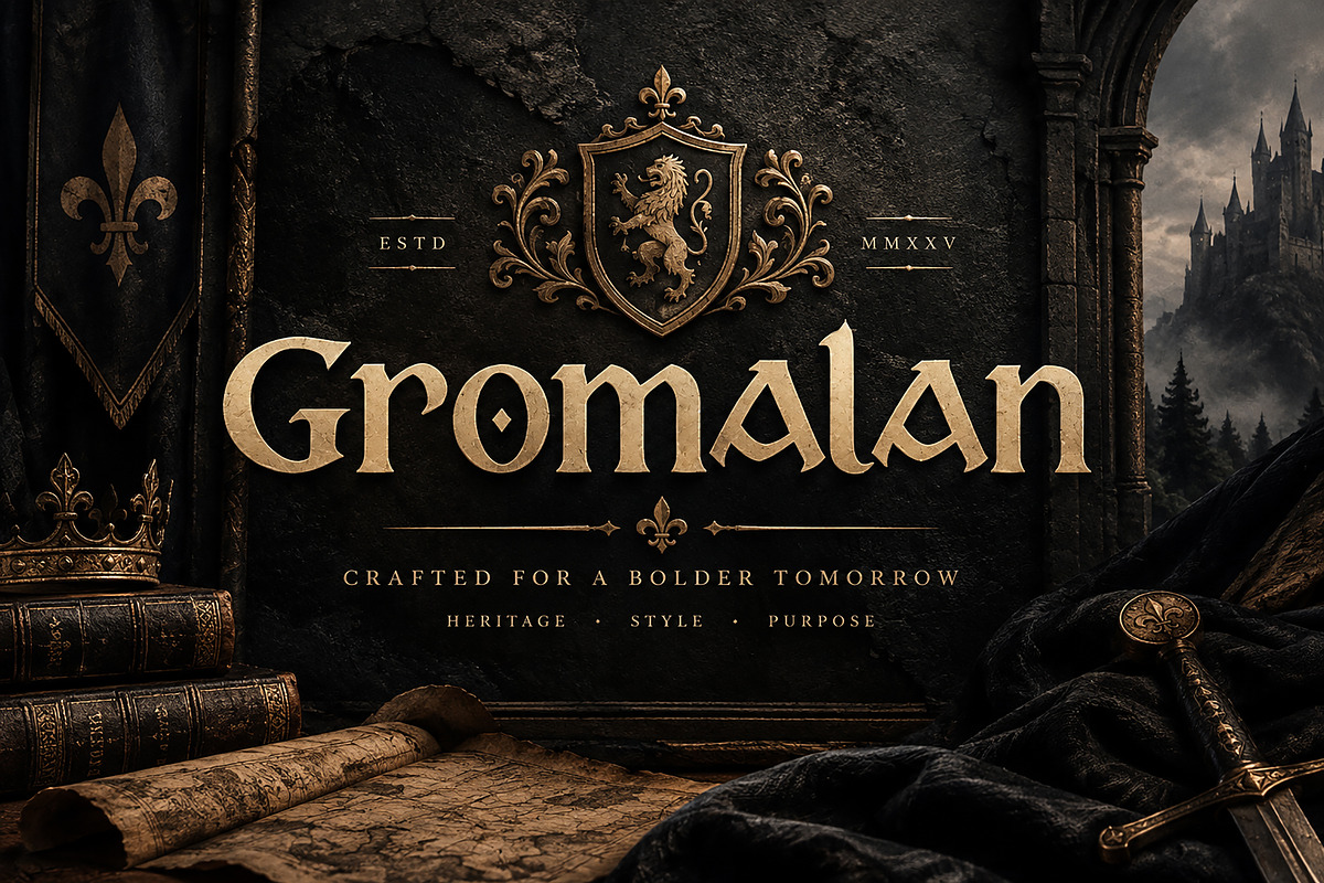 Gromalan — Gothic Blackletter Font, a Blackletter Font by Wow Magic (Photo 1 of 5)