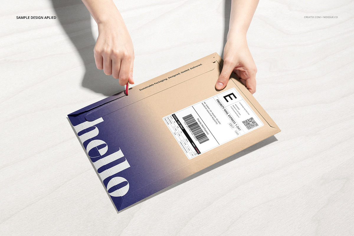 Noissue Shipping Labels Mockup Set, a Packaging Mockup by creatsy5 (Photo 17 of 21)