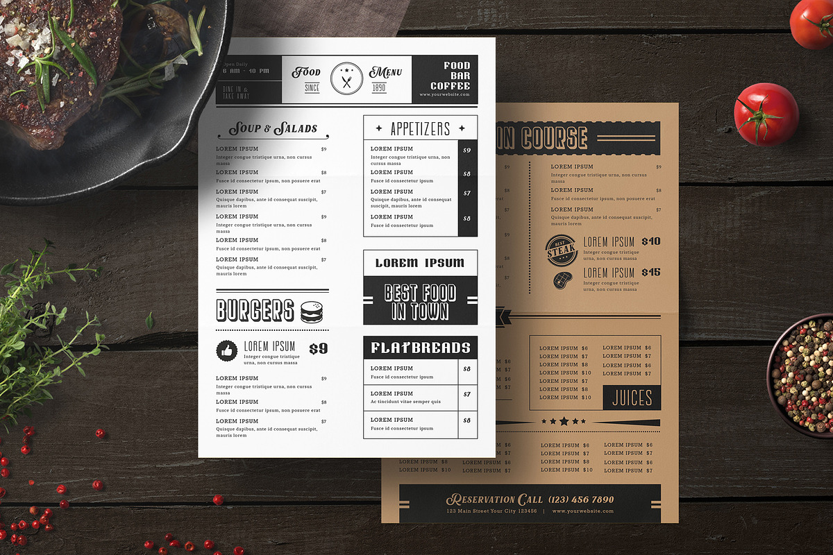 Simple Food Menu, a Flyer Template by Creativestoree (Photo 5 of 5)