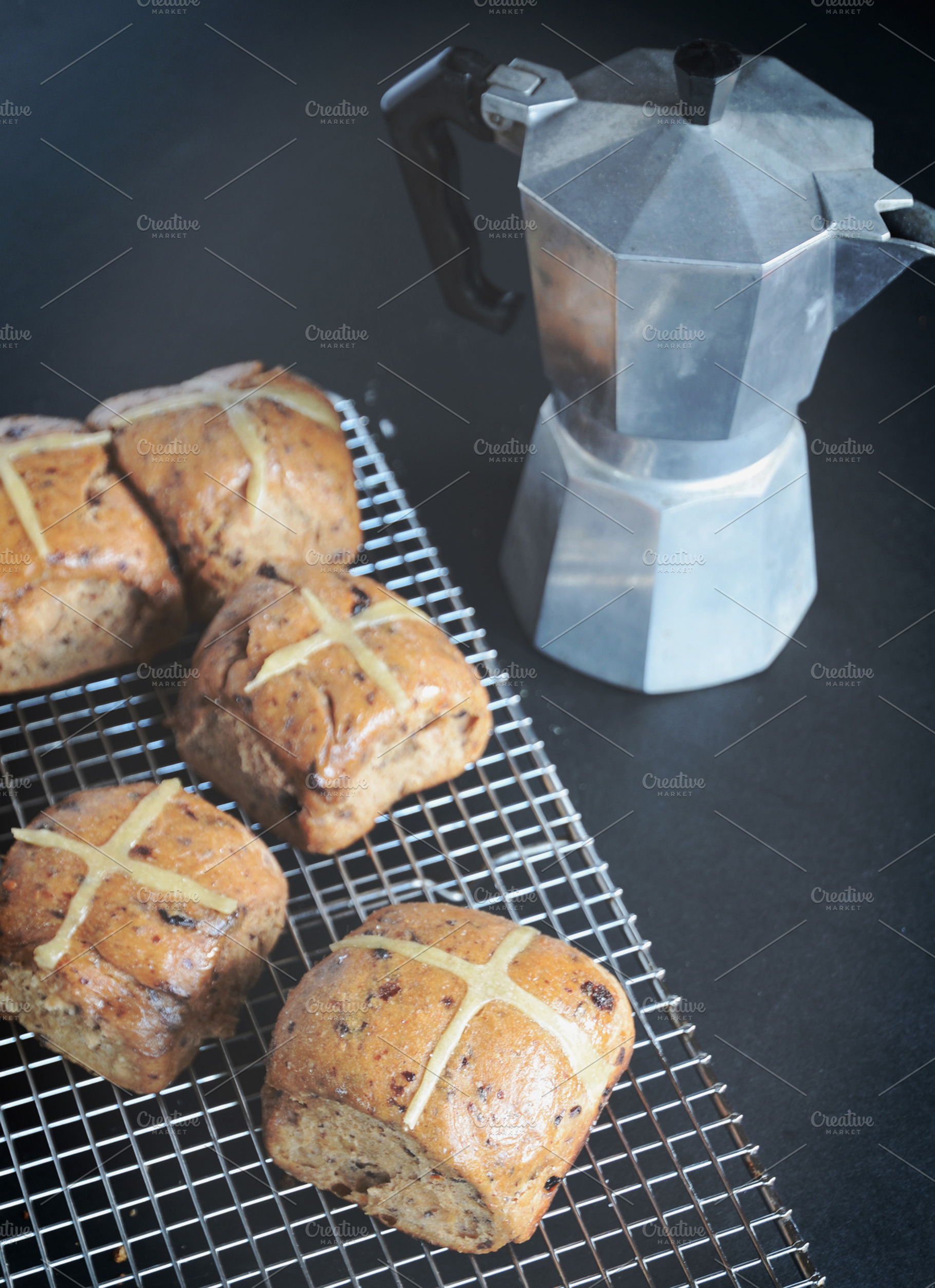 Baking hot cross buns for easter stock photo containing easter and hot cross, a Food & Drink Photo by lisap