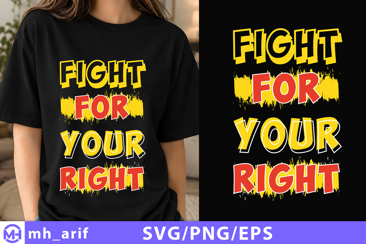 Fight For Your Right T-Shirt Design, a Seasonal Illustration by mh_arif (Photo 1 of 3)