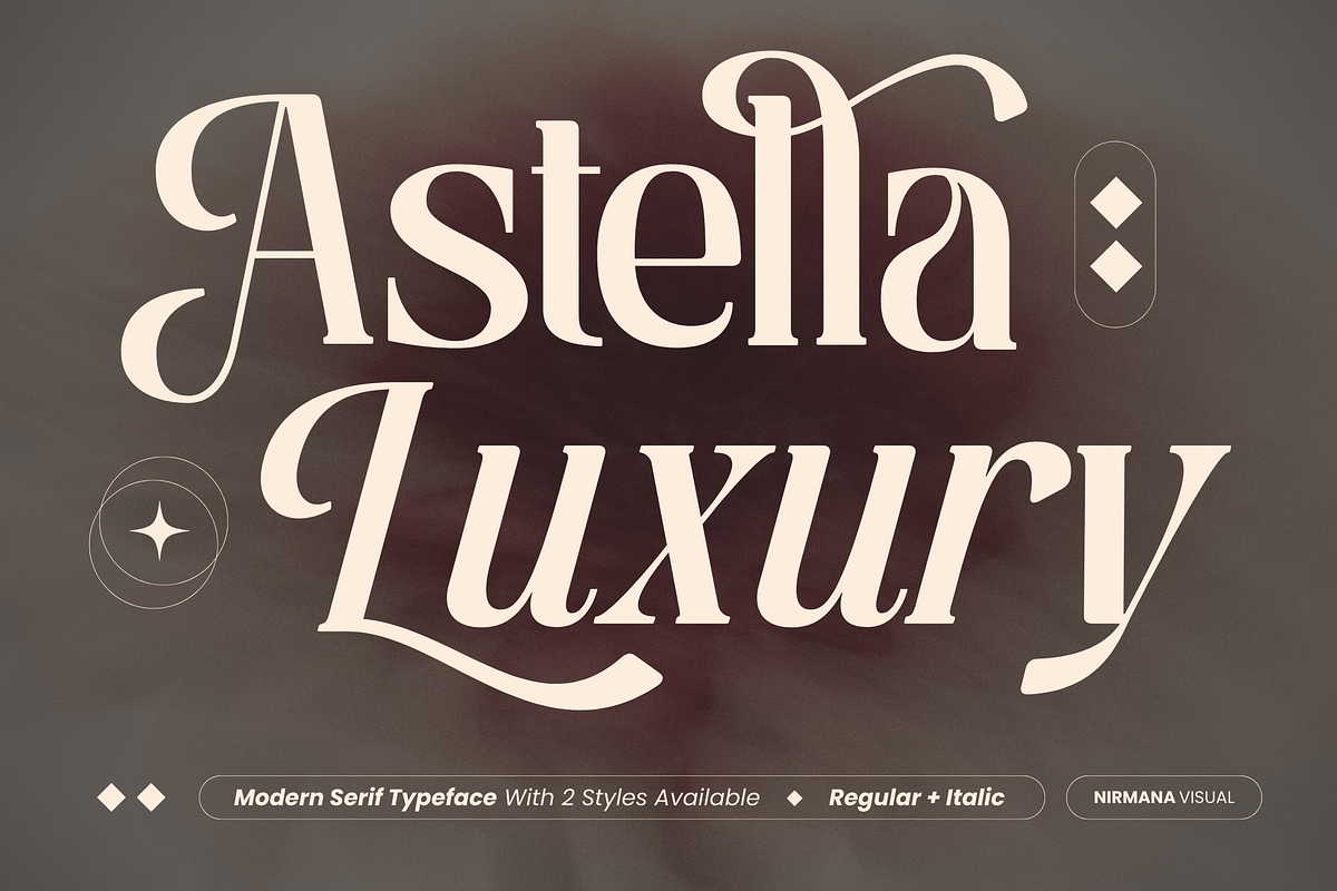 Astella Luxury - Branding Logo Font, a Serif Font by Nirmana Visual (Photo 1 of 16)