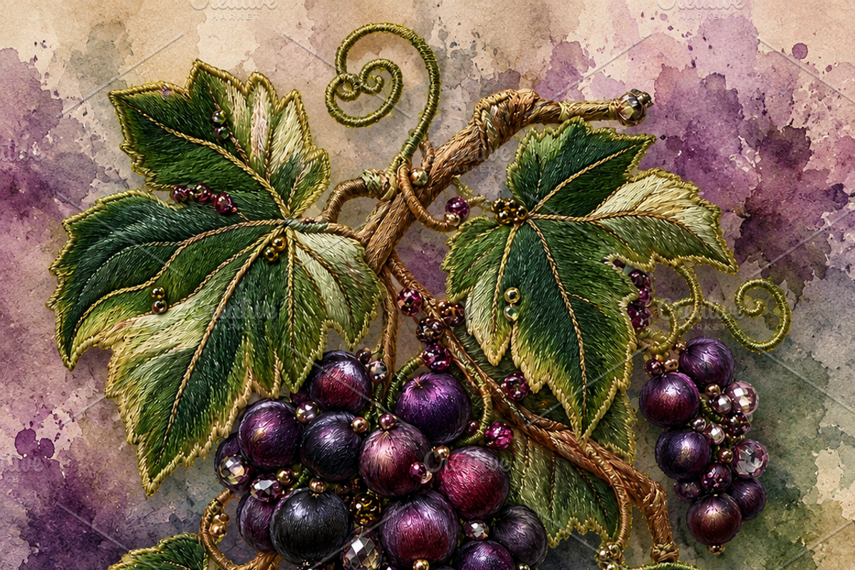 Beaded Grape Cluster PNG, an Object Graphic by The Edit (Photo 3 of 3)