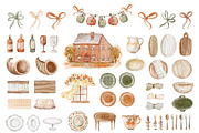 Thanksgiving Watercolor Collection, an Object Graphic by LenArt (Thumbnail 12 of 14)