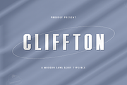Cliffton-Modern Sans Serif Typeface, a Sans Serif Font by overlaytemplates (Thumbnail 1 of 5)