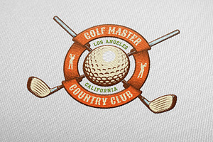 Golf Retro Logo Set