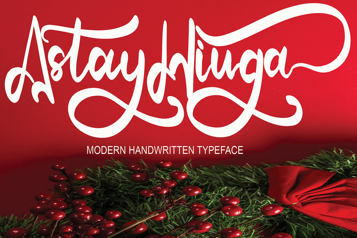 Astay Hiuga, a Script Font by Canden Meutuah (Photo 1 of 7)