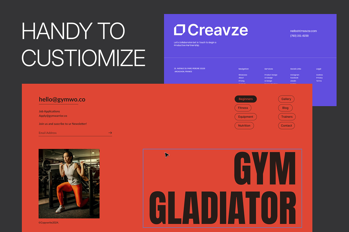 50 Footer Design, a Websites & App Template by Brickclay (Photo 3 of 8)