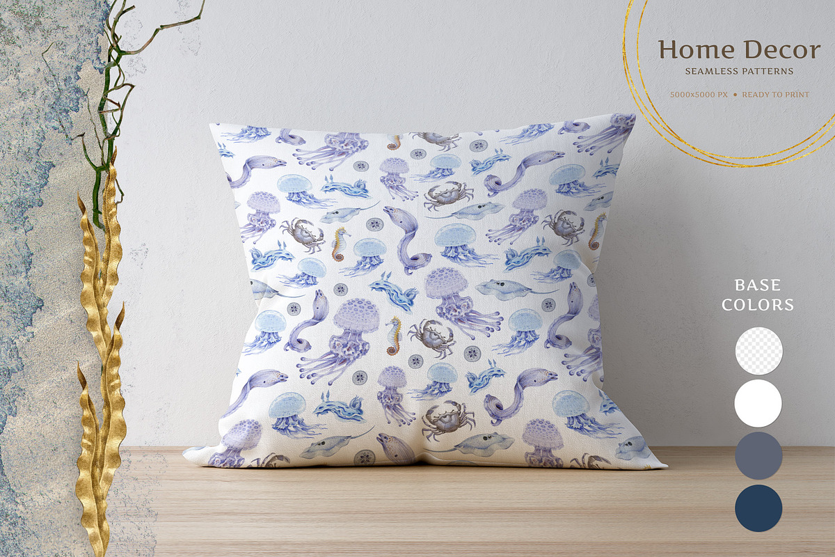 Sea Life Watercolor Clipart Set, an Animal Illustration by AnitaPol (Photo 14 of 16)