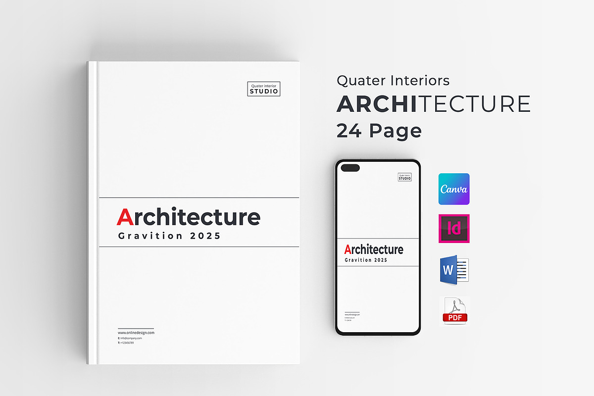 Architecture | Canva, Word & Indd, a Brochure Template by obayes (Photo 1 of 18)