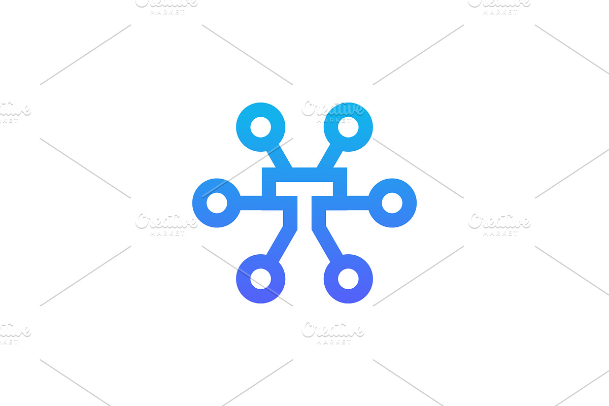 letter T network link digital logo, a Branding & Logo Template by Rasagama Studio