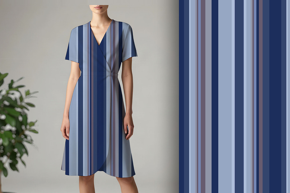 Blue Nautical Beach Stripe Seamless, a Pattern Graphic by Sharon Schwalbe (Photo 5 of 7)