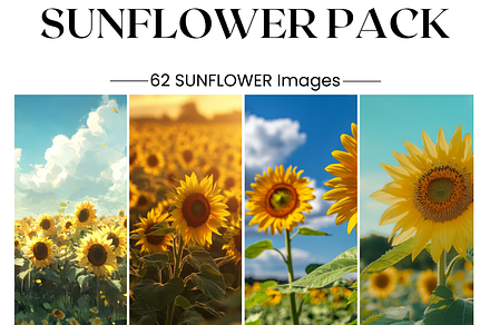 Sunflower Stock Image, Season, Field, a Nature Photo by BrushstrokeArtGB