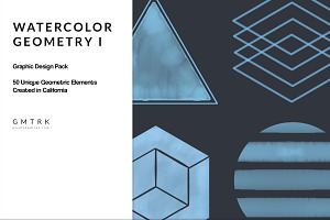 Watercolor Geometric Design Kit I