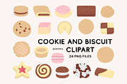 Cookie & Biscuit Clipart - Swiitery, a Food Illustration by Iconixar & Friends (Thumbnail 1 of 2)
