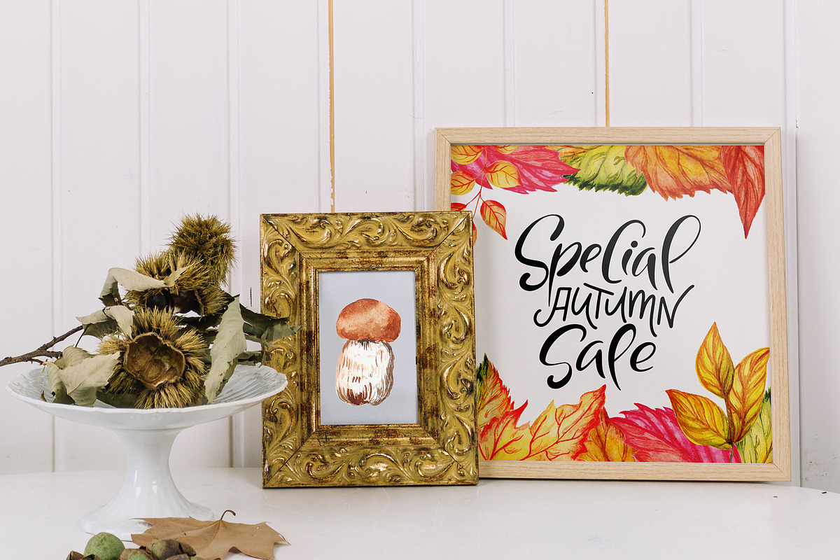 Fall in Love - Watercolor clipart, a Decorative Illustration by Astarte_design (Photo 9 of 12)
