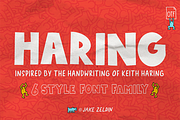 Haring Font Family, a Font by Zelly Design Co. (Thumbnail 1 of 6)