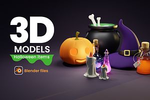 3d Halloween Items.