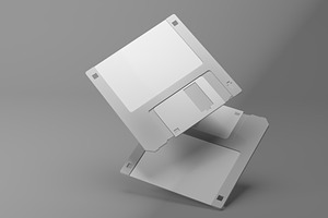 Analog Floppy Disk 3D Mockup