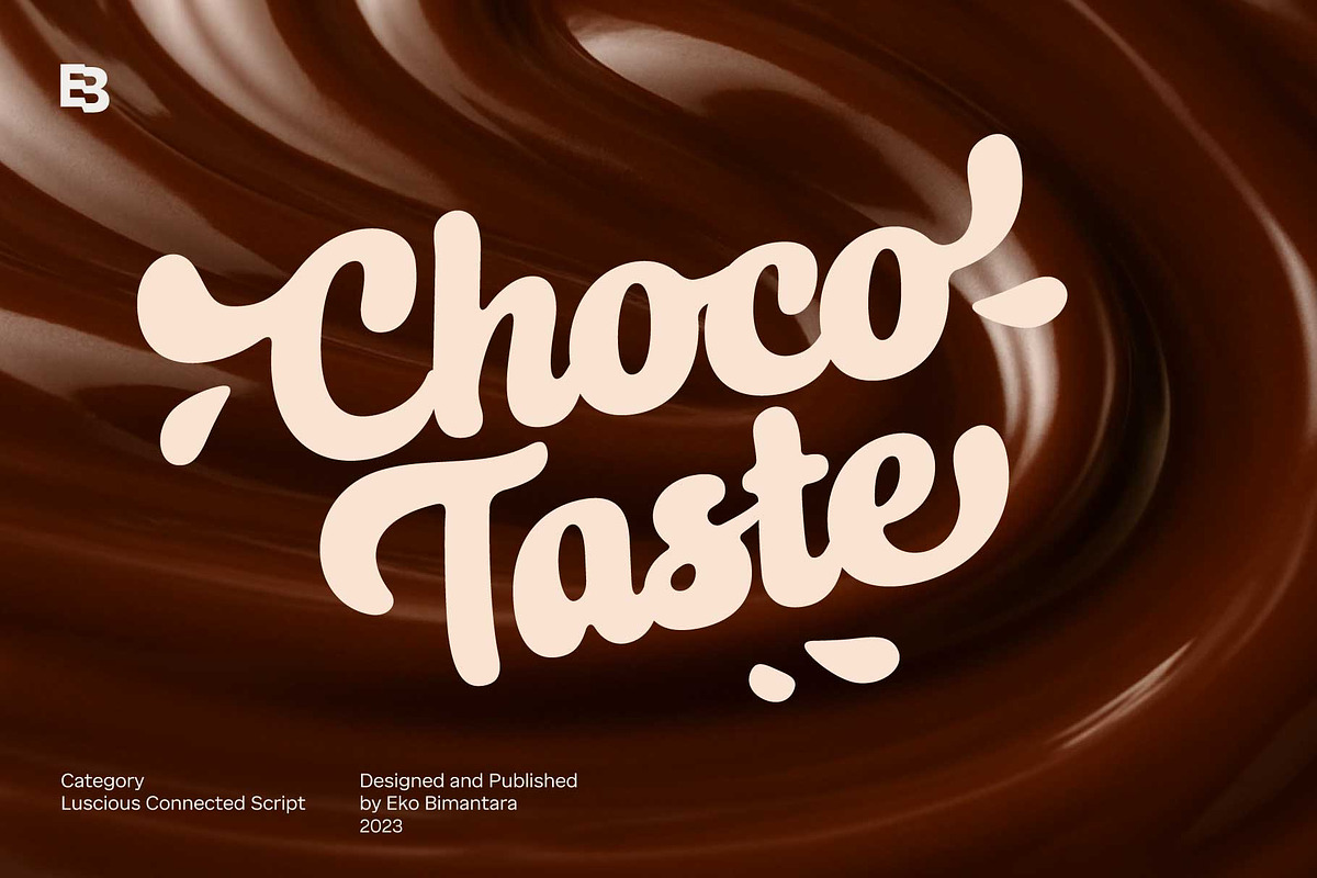 Choco Taste; Luscious Script Font, a Script Font by Eko Bimantara (Photo 2 of 8)