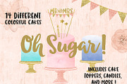 Oh Sugar ! Tall Cakes Collection, a Food Illustration by Nordic.Arg (Thumbnail 1 of 3)
