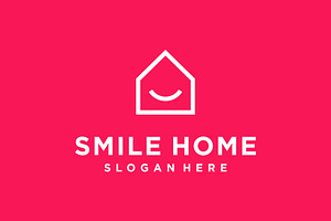 Smile Home Happy House Logo